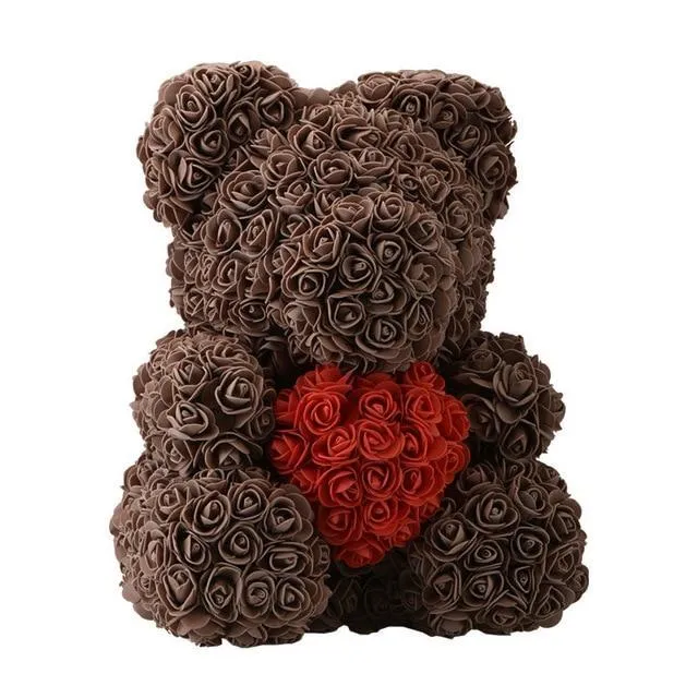 Rosen-Teddybär mit Herz | Skanto