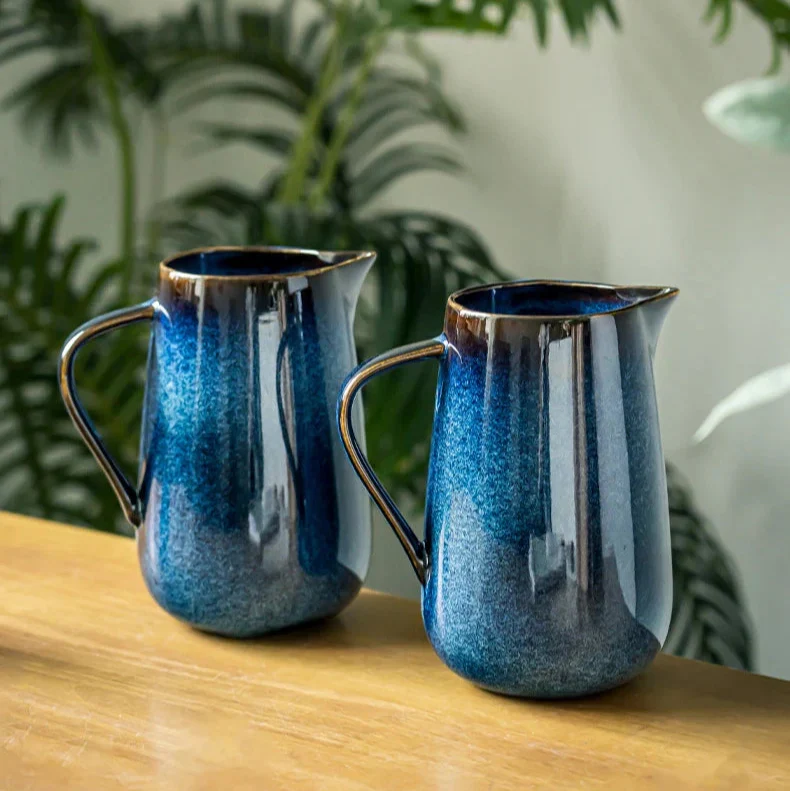 Laguna Kiln Blaue Keramikkanne Skanto