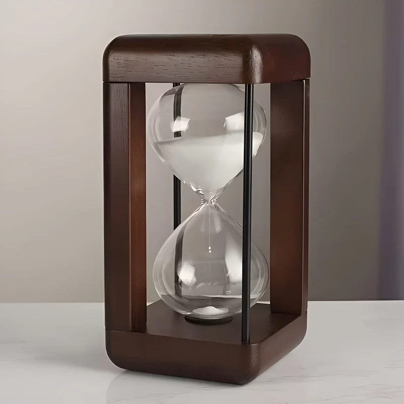 30-Minuten-Sanduhr – Massivholzrahmen & dekorativ | Ideal für Büro und Zuhause | Skanto