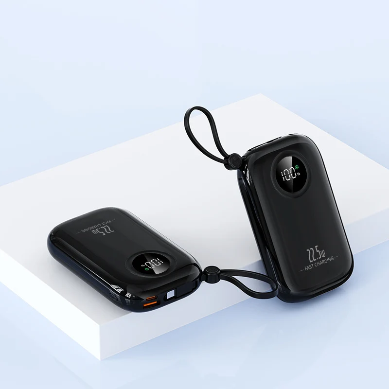 Ultrakompakte Powerbank mit digitaler Ladezustandsanzeige und Schnellladefunktion Skanto