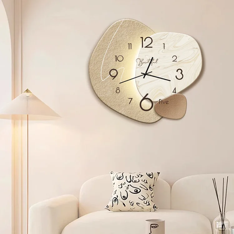 Moderne Design-Wanduhr für das Wohnzimmer – Stilvolle, geräuschlose Wanduhr für elegante Raumdekoration | Skanto