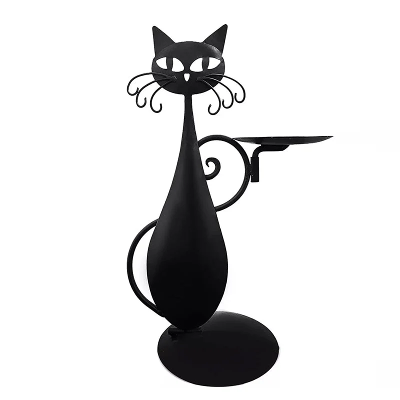 Kerzenhalter Schwarze Katze | Skanto