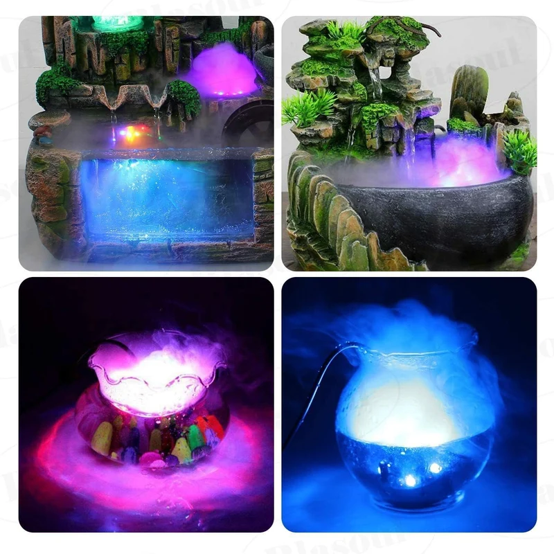 Nebelmaschine, 12 LED-Vernebler für Zimmerbrunnen, Luftbefeuchter, Nebelgeräte | Norvo